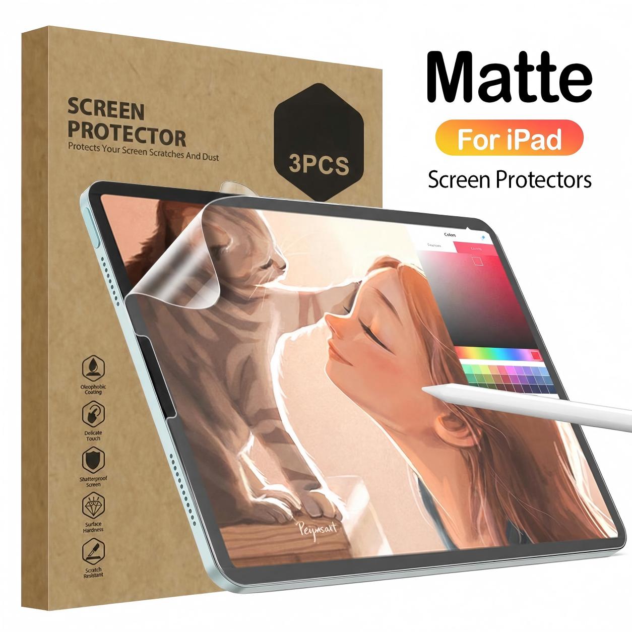 Matte Anti Glare Screen Protector - 3 قطع من واقي الشاشة الورقي