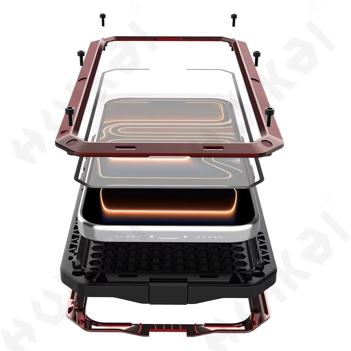 Heavy Duty 360 Full Body Protective Case - غطاء حماية متين من المعدن بتصميم