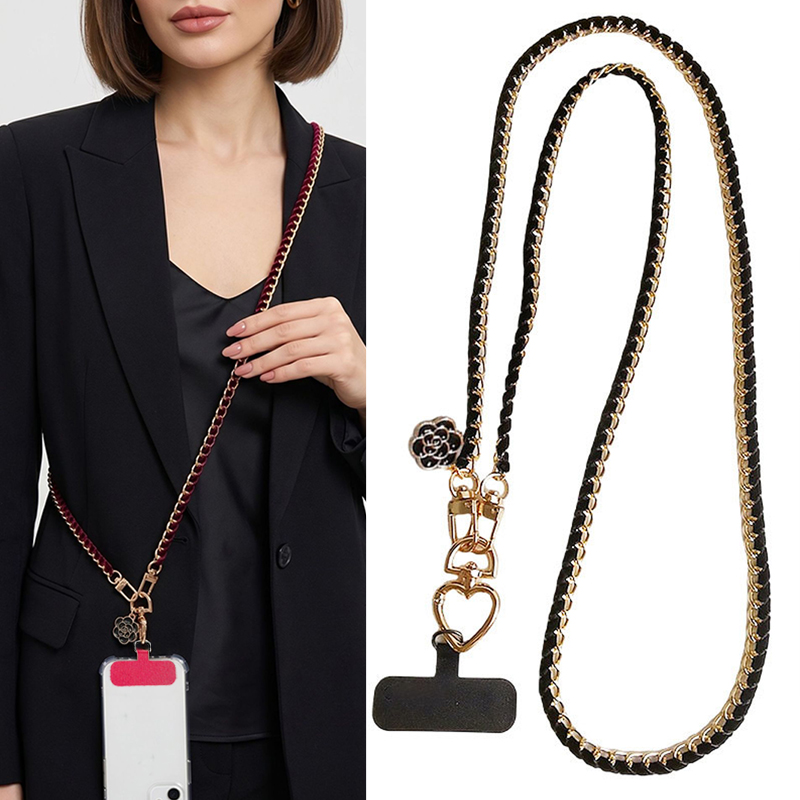 Crossbody Lanyard Neck Strap Case - حزام كتف عالمي للهاتف المحمول بسلسلة