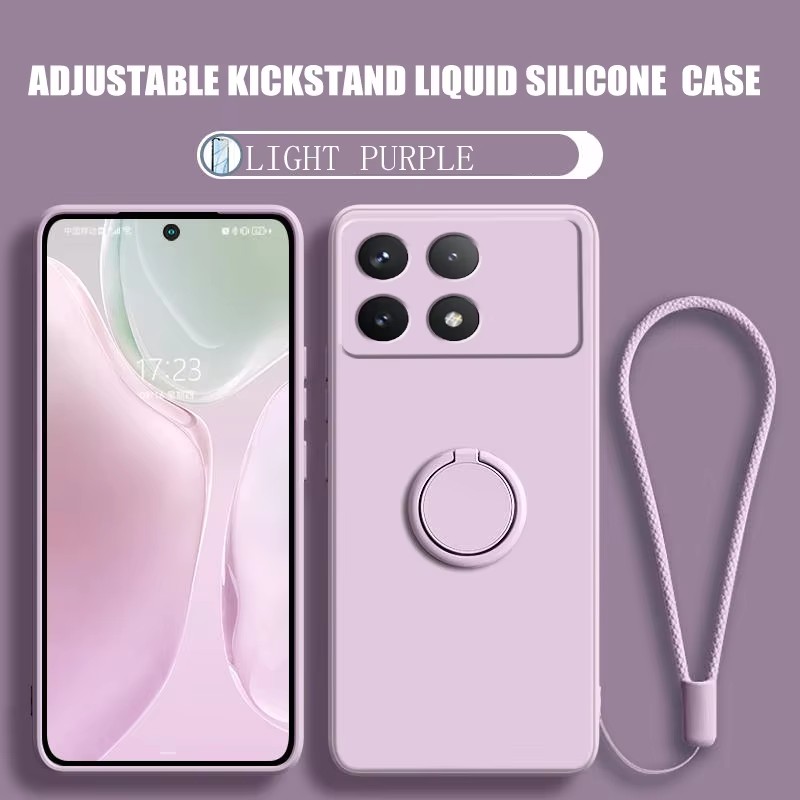 Liquid Silicone Magnetic Phone Case - الفاخرة السائل سيليكون حامل مغناطيسي حامل