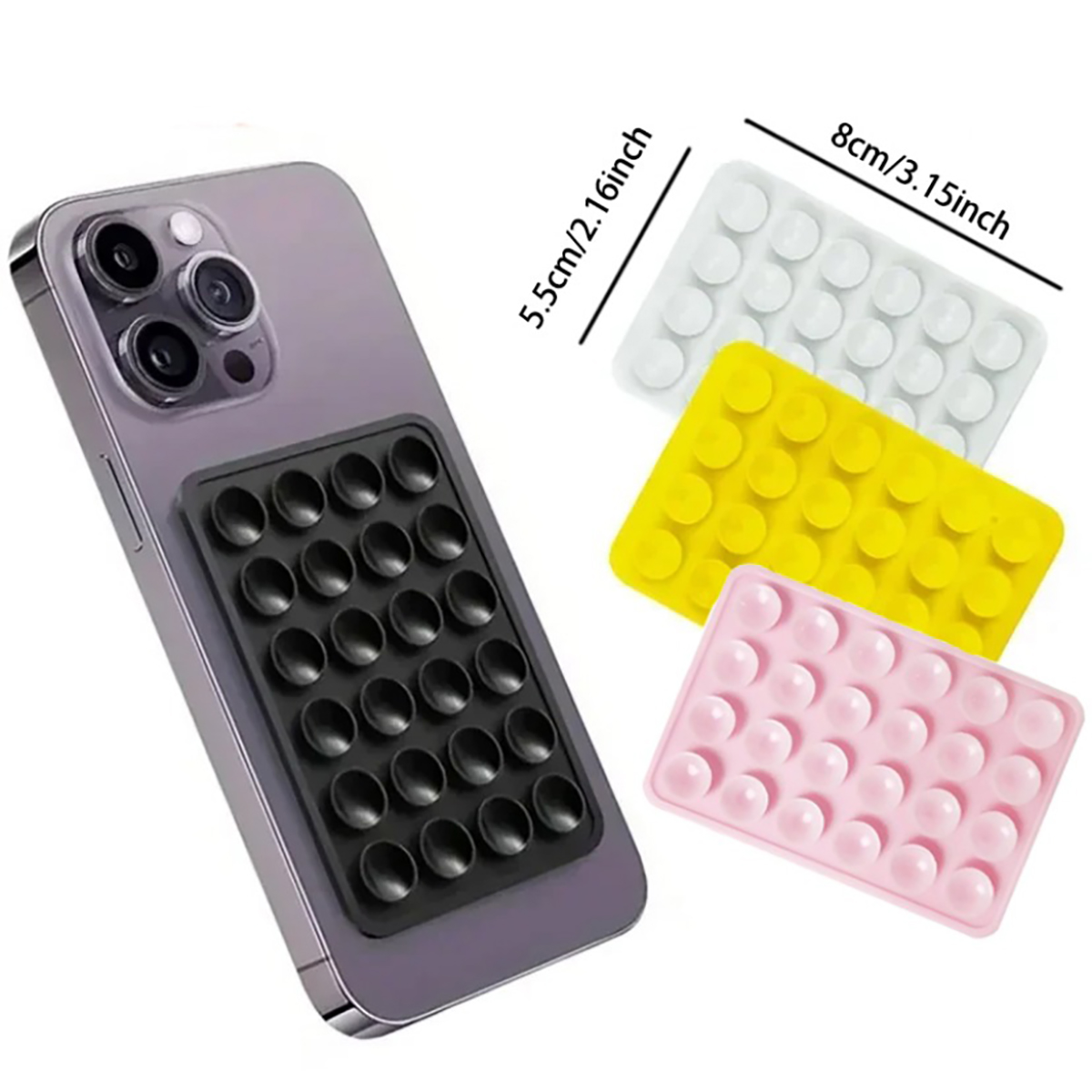 Phone Cases - حامل هاتف سيليكون بقاعدة شفط متعددة