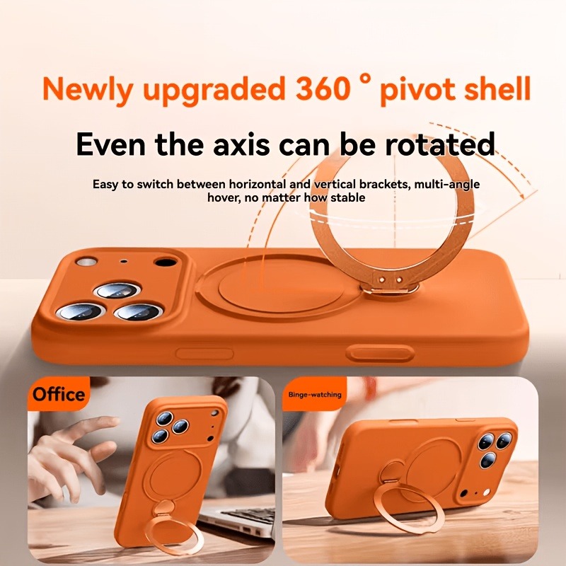جراب هاتف سيليكون سائل مع حامل - مراجعة Liquid Silicone Magnetic Phone Case وسعره