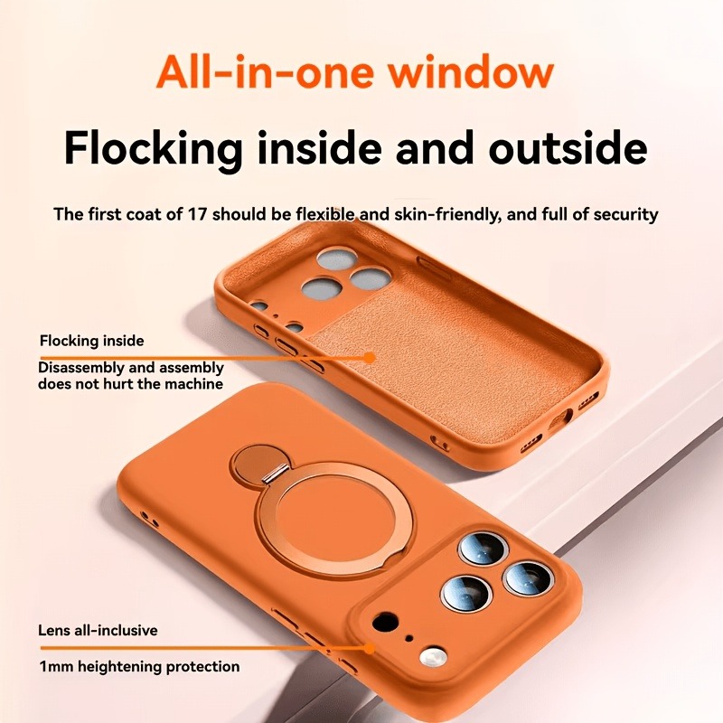 جراب هاتف سيليكون سائل مع حامل - مراجعة Liquid Silicone Magnetic Phone Case وسعره