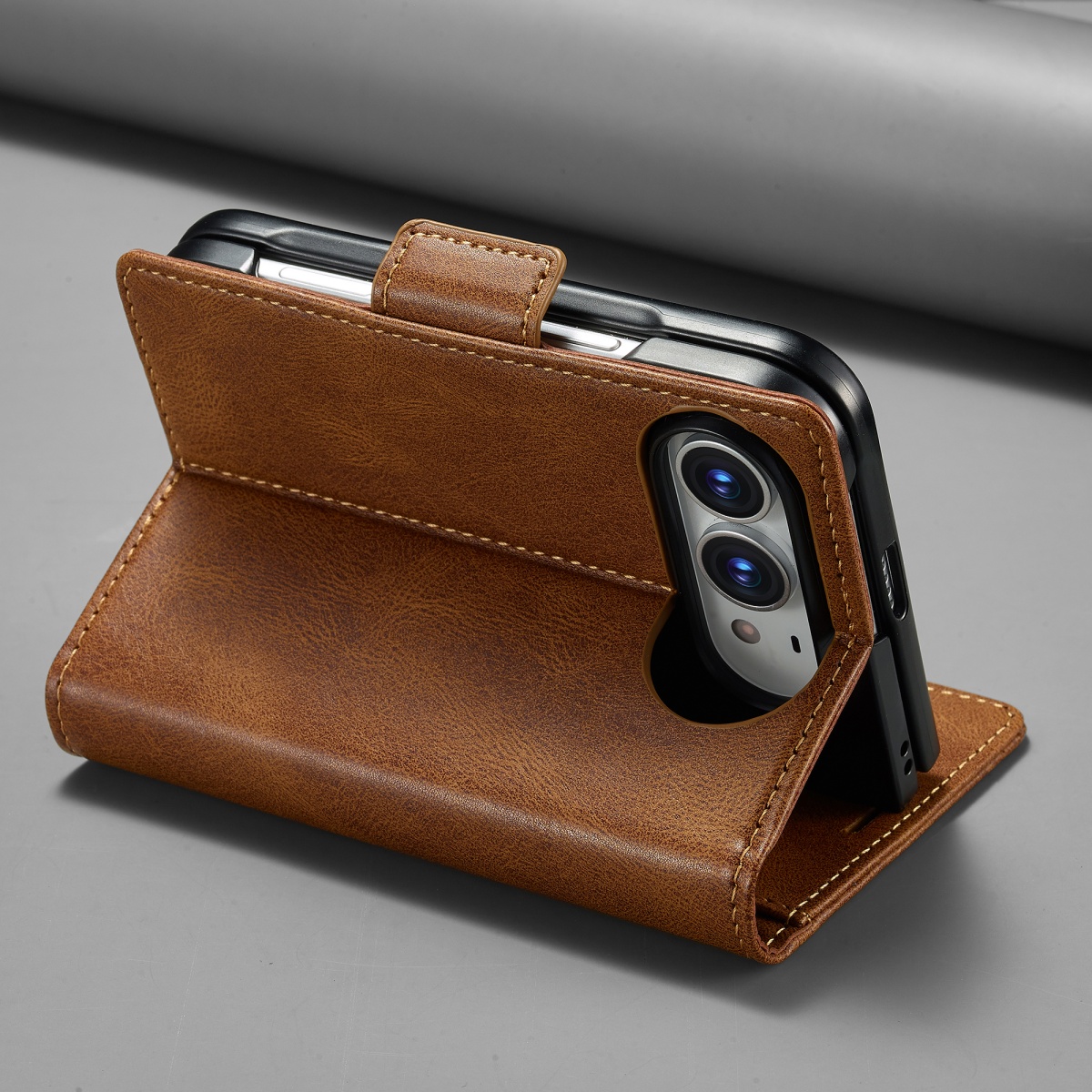 حافظة هاتف مقاومة للصدمات مع ح - مراجعة Leather Wallet Card Holder Phone Cover وسعره