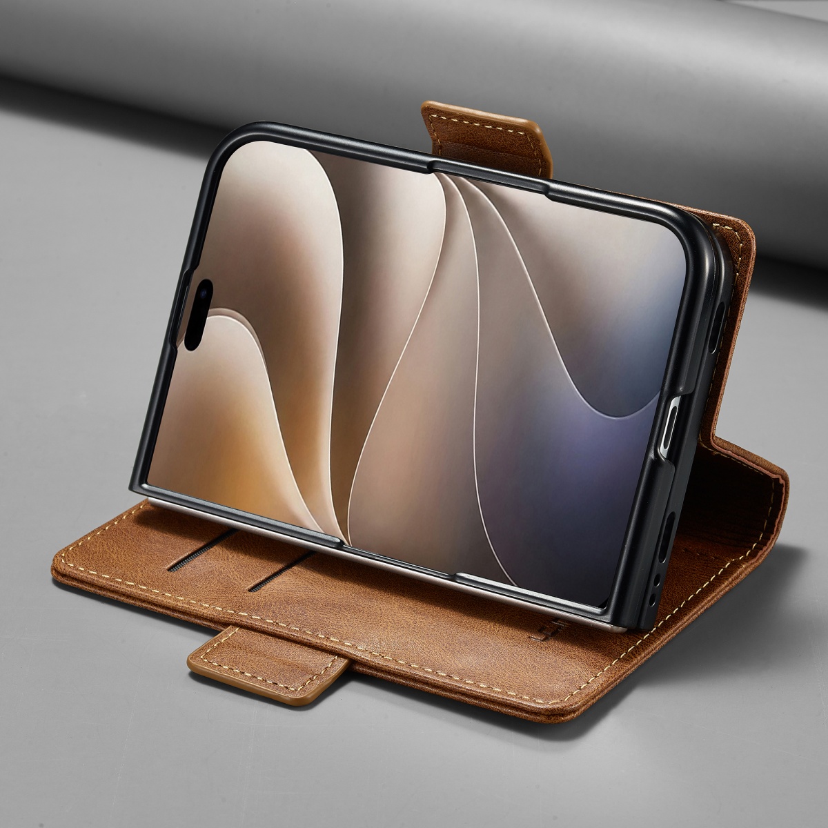 حافظة هاتف مقاومة للصدمات مع ح - مراجعة Leather Wallet Card Holder Phone Cover وسعره