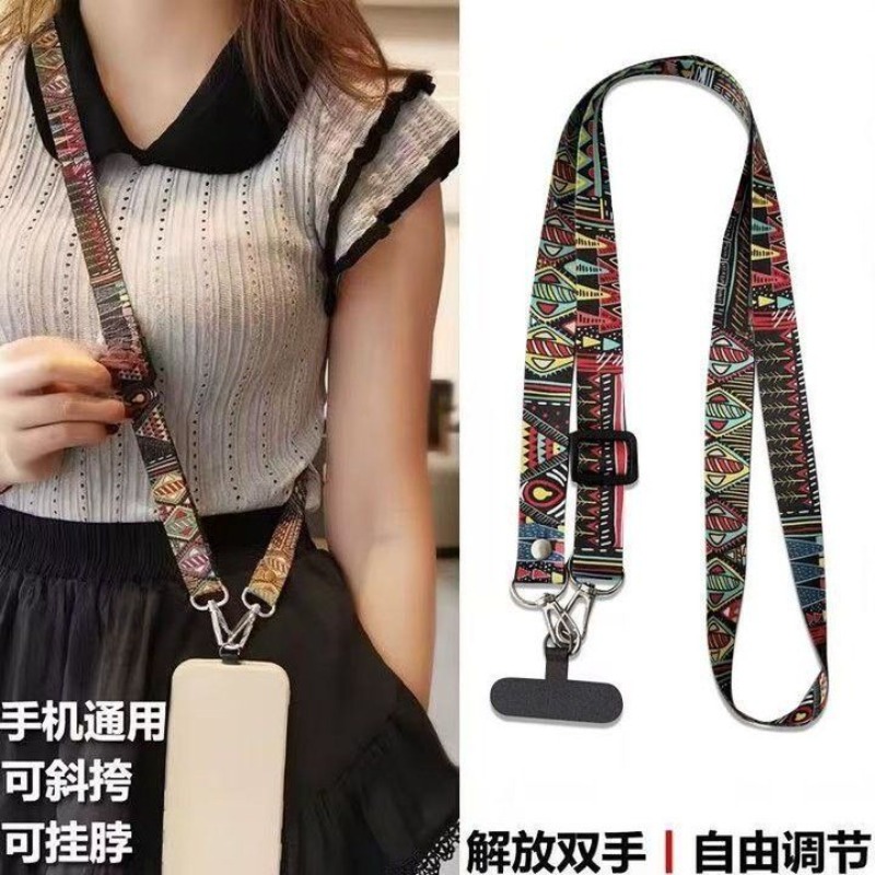 حزام هاتف أنيق بأسلوب عرقي، حز - مراجعة Crossbody Lanyard Neck Strap Case وسعره